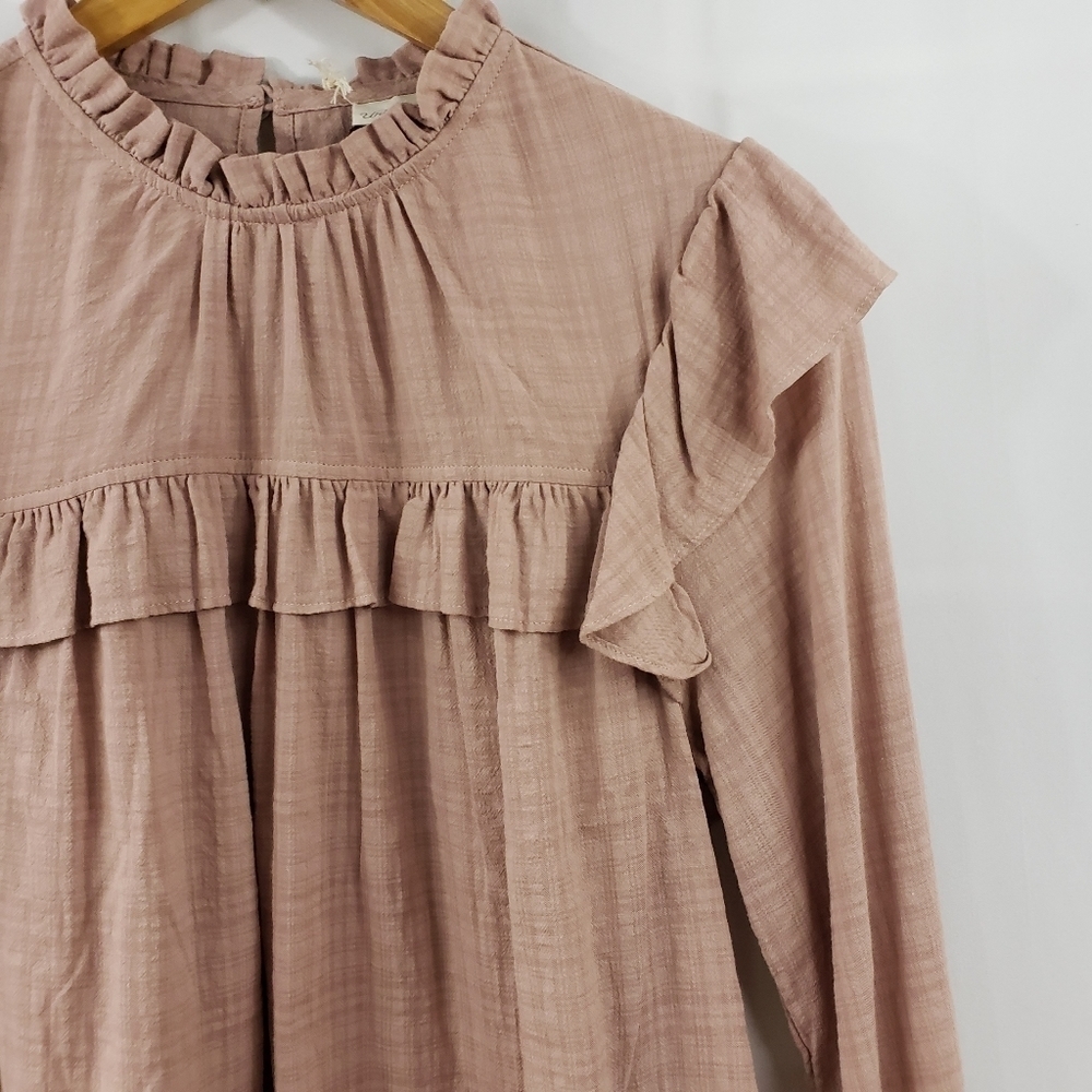 Universal Thread Ruffle Long Sleeve Blouse M NEW NWT - Picture 5 of 10